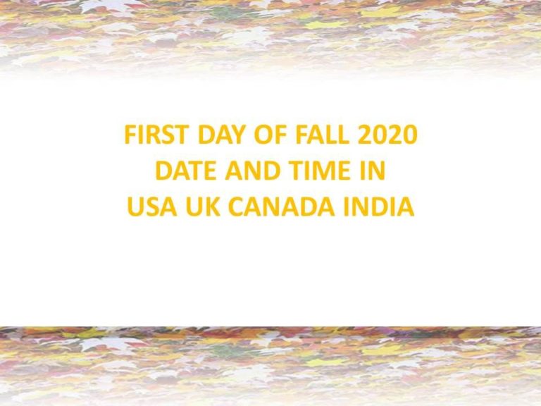 When is the First Day of Fall 2020 USA Canada UK: Date and Time