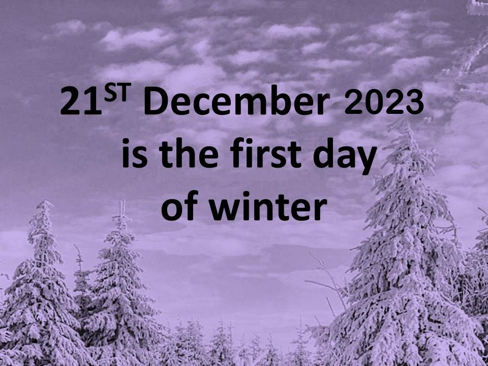 first day of winter 2023 in USA Canada UK